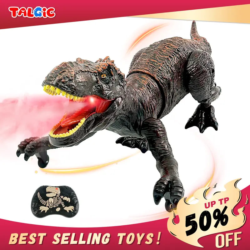 Bring Prehistoric Dinosaurs to Life with Realistic Mist Spraying & Roaring Action