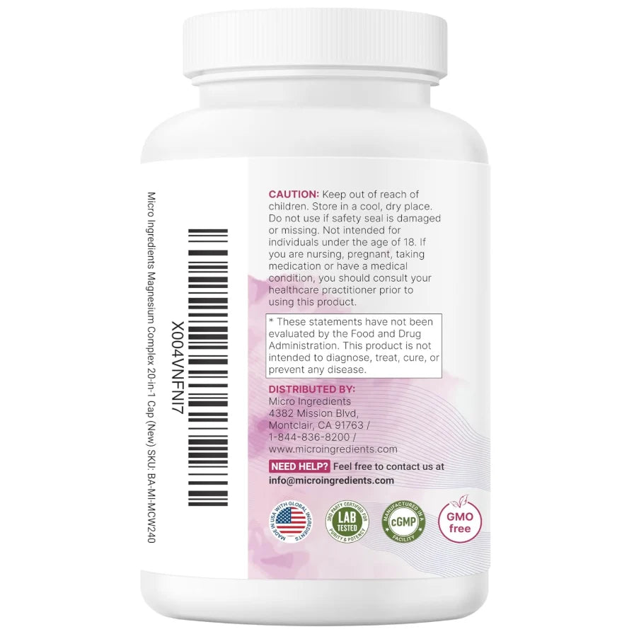 Women's Magnesium Complex Capsules – 20-in-1 Advanced Blend For Relaxation, Sleep & Daily Wellness