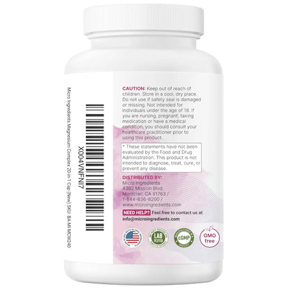 Women's Magnesium Complex Capsules – 20-in-1 Advanced Blend For Relaxation, Sleep & Daily Wellness