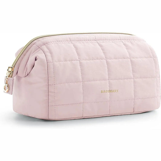 Puffy Cosmetic Bag – Wide-Open Wire Frame For Effortless Beauty Access