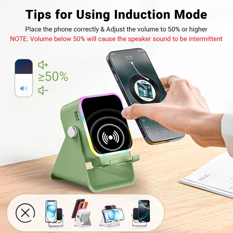 Wireless Induction Speaker Stand – Instant Sound Boost Without Bluetooth