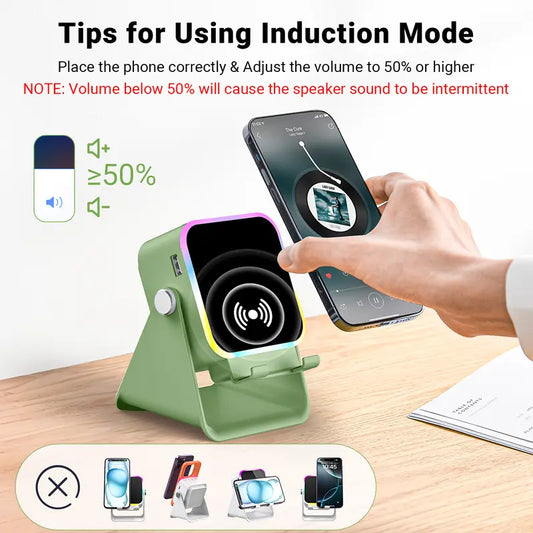 Wireless Induction Speaker Stand – Instant Sound Boost Without Bluetooth