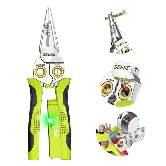 8-in-1 Wire Stripper – Integrated Smart Voltage Tester For Zero-Risk Damage-Free Electrical Work