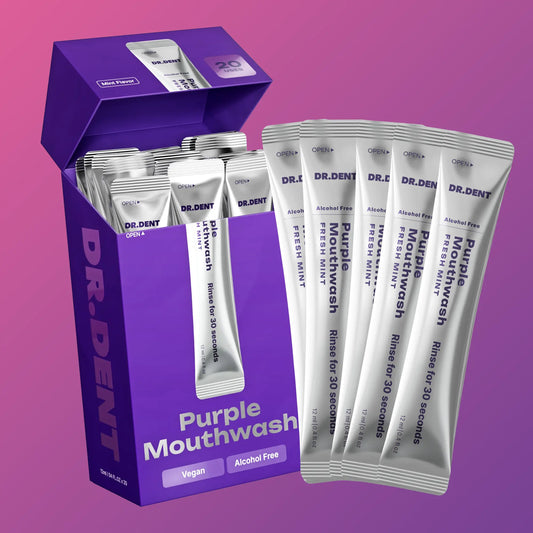 Purple Mouthwash Sachets – Color Correction Technology For Instant Brighter Smile