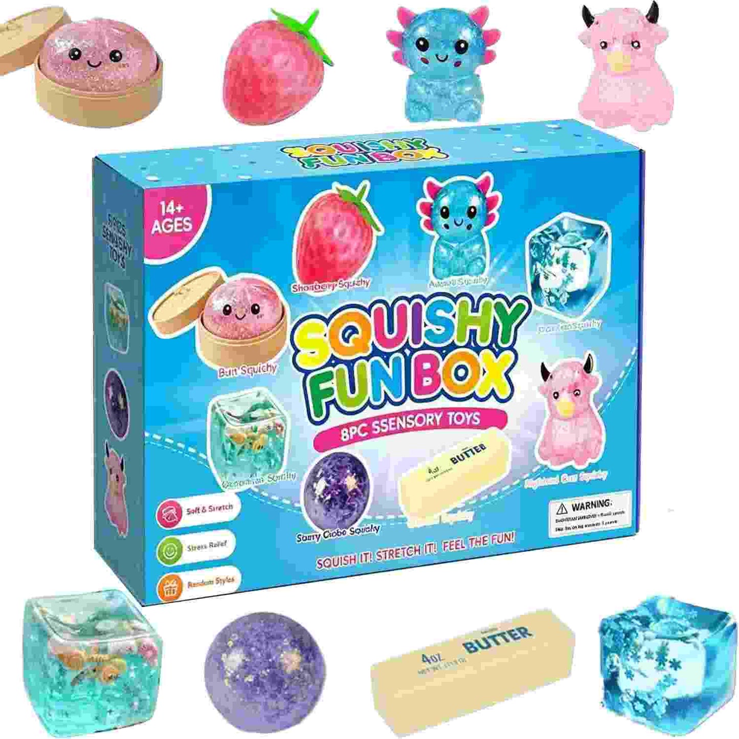 8-Piece Set Mystery  Box - Squeeze Away Every Ounce Of Stress Instantly