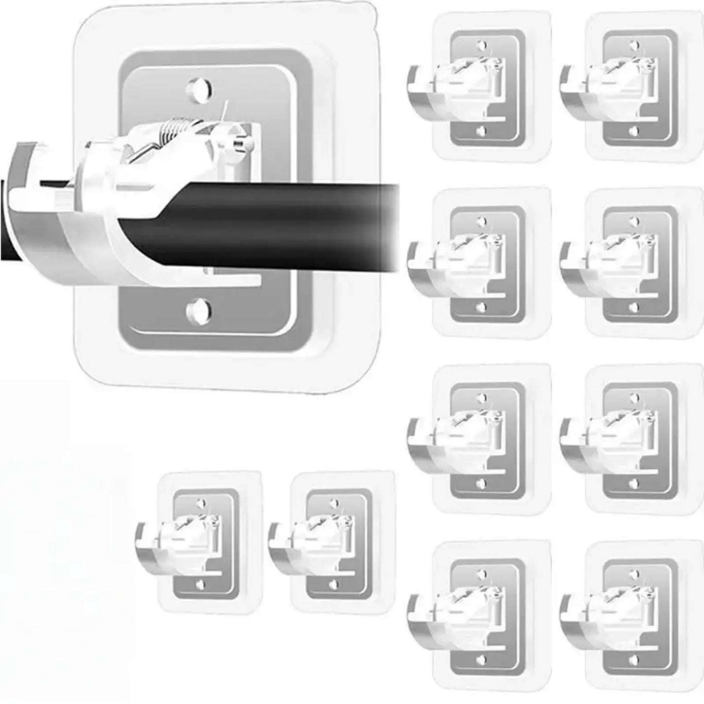 Adhesive Curtain Rod Holders – Drill-Free Spring Clip Mechanism For Damage-Free Wall Mounting
