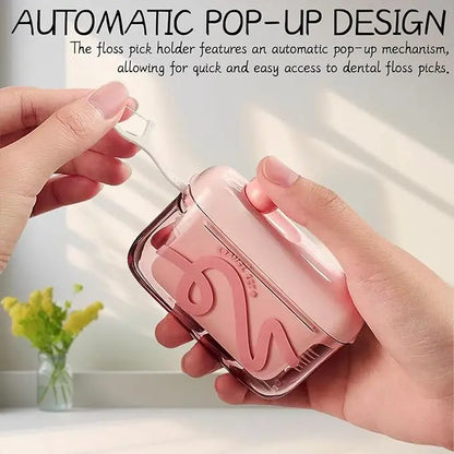Automatic Pop-up Portable Floss Dispenser - Grab your dental floss without touching the rest