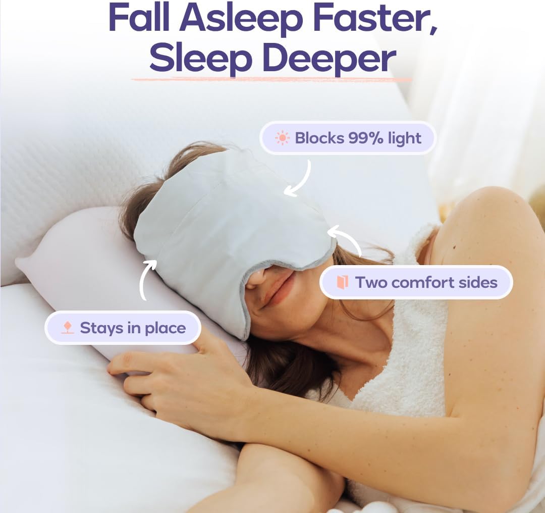 Weighted Sleep Mask – Strapless 360° Pressure Touch For Instant Deep Relaxation