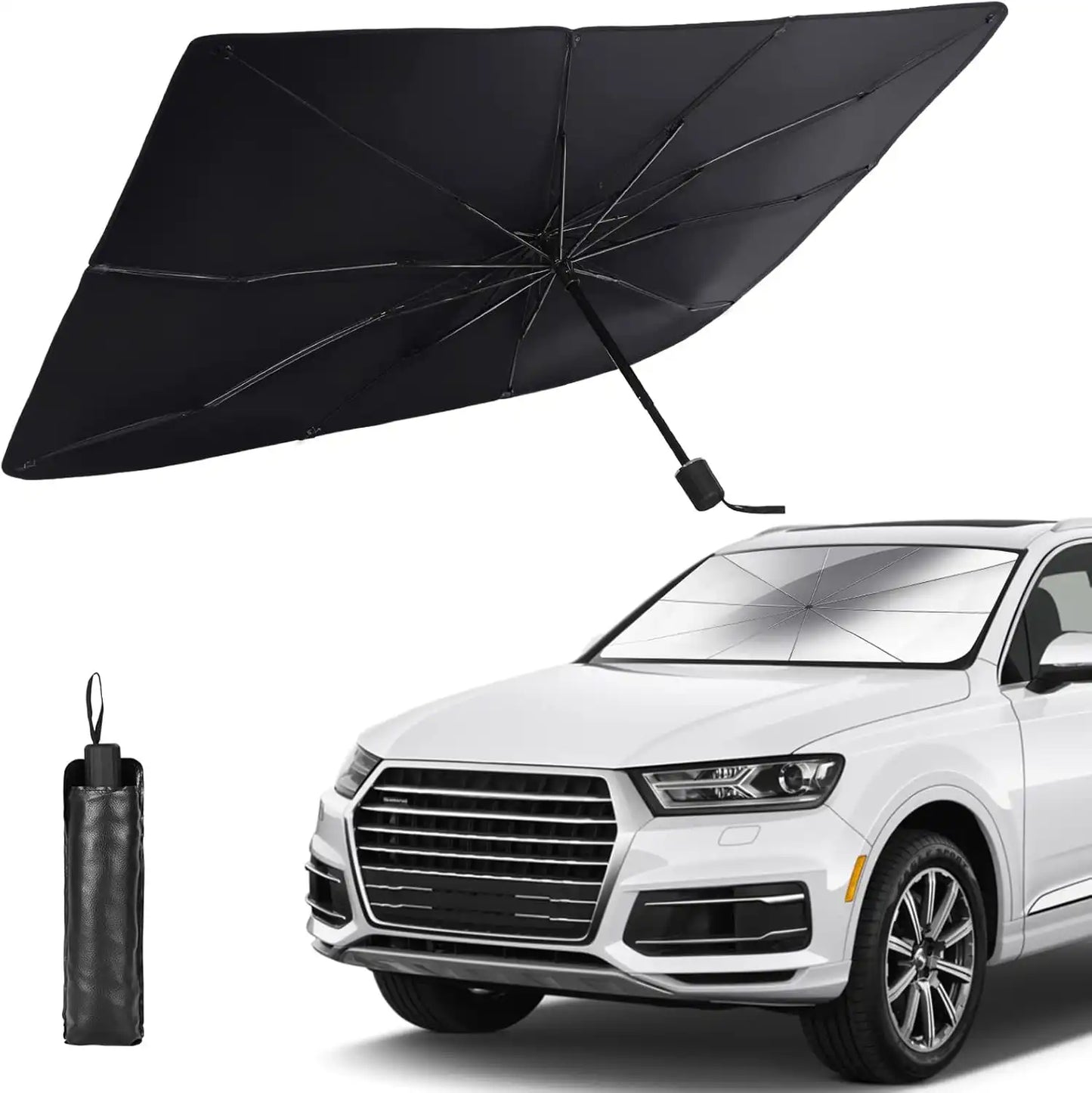 Car Windshield Sunshade Umbrella – 10-Bone Retractable Shield For Instant Heat Block