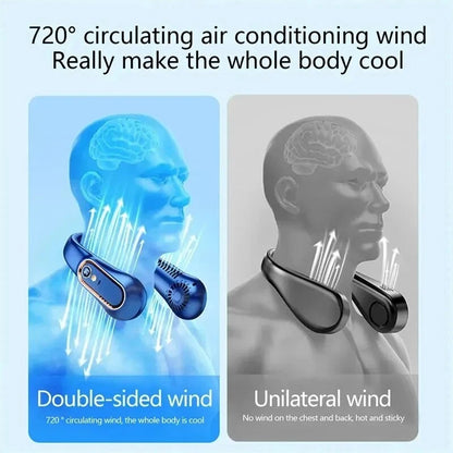 Wearable Neck Fan – 4 Turbo Airflow Channels For Instant Hands-Free Cooling