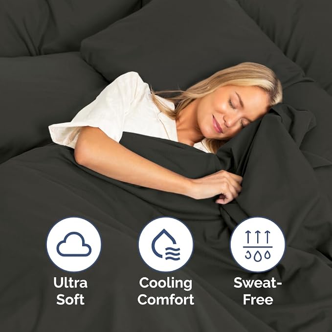 4-Piece Bedding Sheet Set –  Ultra-Deep Snug Fit For Sweat-Free Cooling Comfort