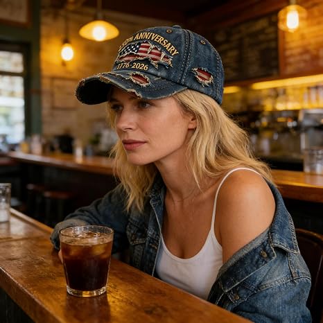 America 250th Anniversary Cap – Vintage Embroidery Patriotic Baseball Hat