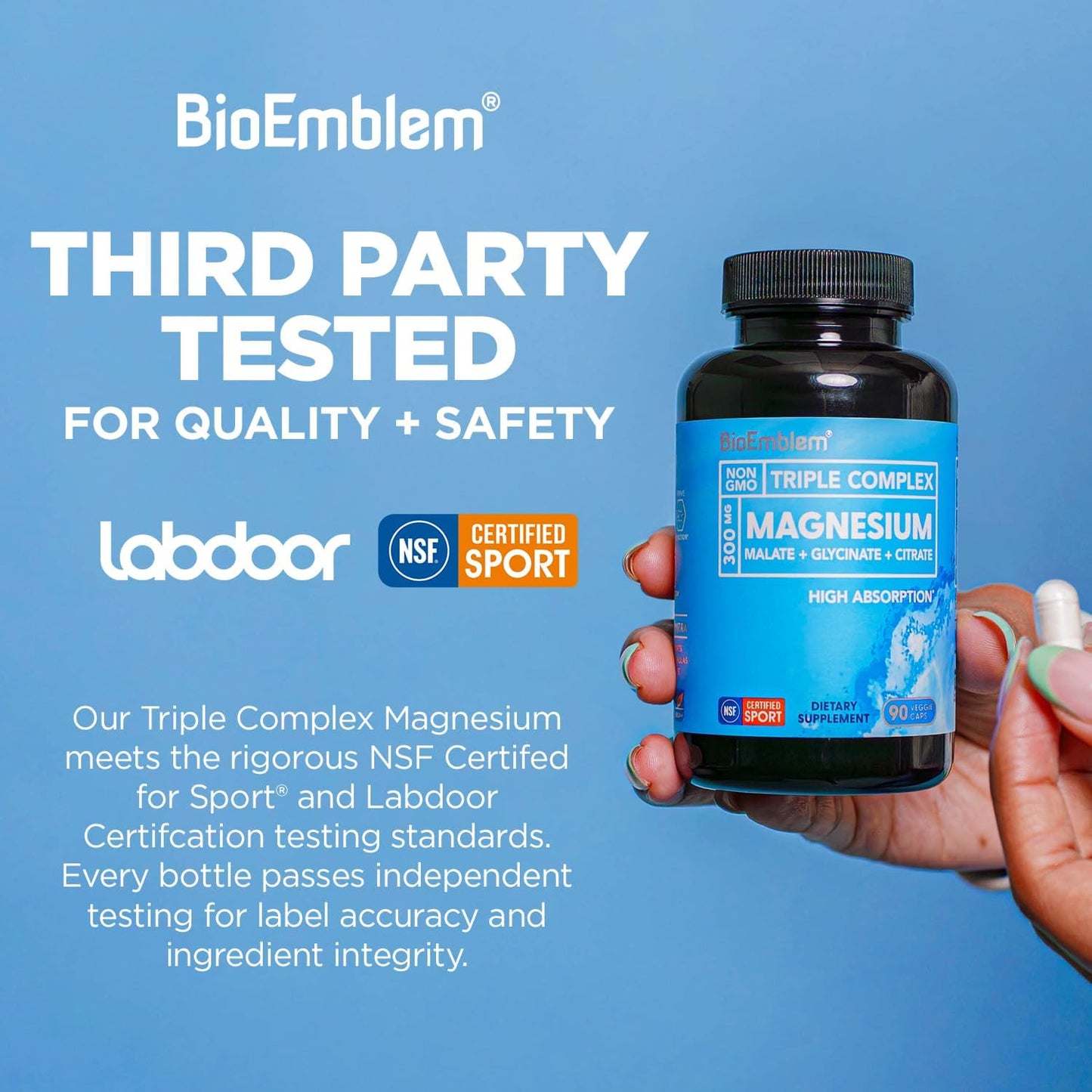 Triple Magnesium Complex Capsules for Daily Calm, Muscle & Energy Support