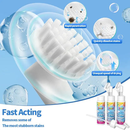 Waterless Foam Cleaner – Deep-Clean Carpets & Shoes in Seconds with a Built-In Brush