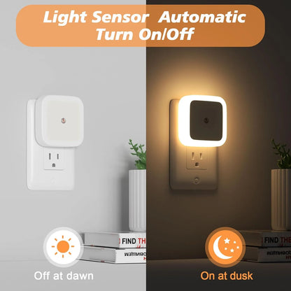 6 PCS LED Night Light – Dusk-To-Dawn Smart Sensor For Effortless Nighttime Safety