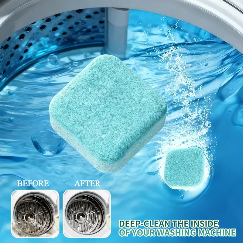 Washing Machine Cleaner Tablets - Enzymatic Hair Dissolving & Odor Eliminating Formula For Pet Owners