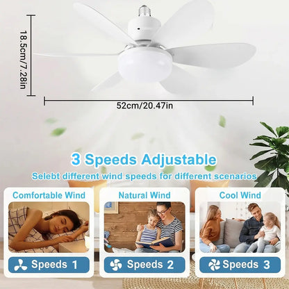 Ceiling Fan Light – Screw-In E27 Base For Instant Cool Air & Bright Light