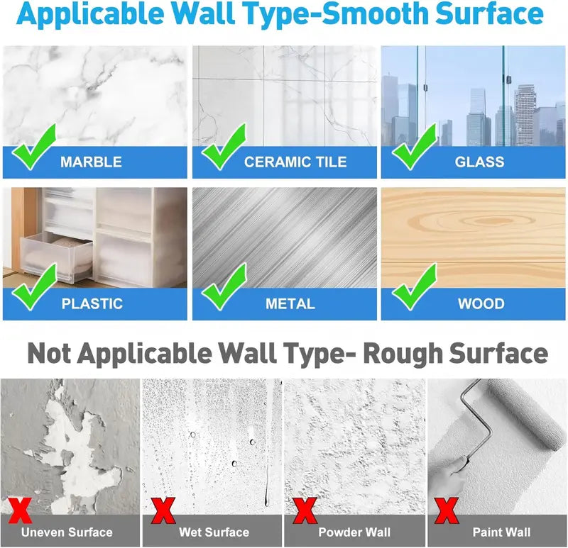 Adhesive Curtain Rod Holders – Drill-Free Spring Clip Mechanism For Damage-Free Wall Mounting