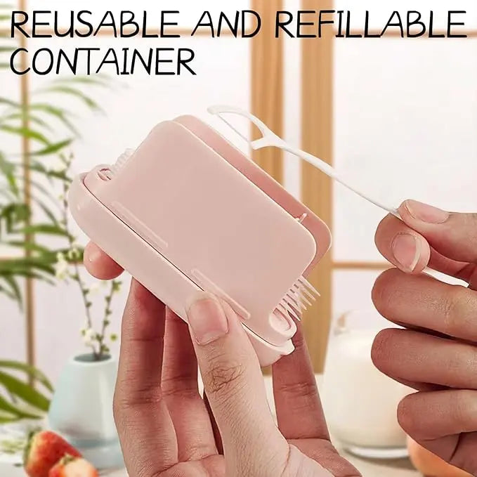 Automatic Pop-up Portable Floss Dispenser - Grab your dental floss without touching the rest