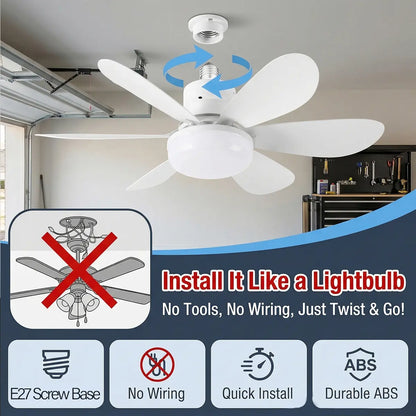 Ceiling Fan Light – Screw-In E27 Base For Instant Cool Air & Bright Light
