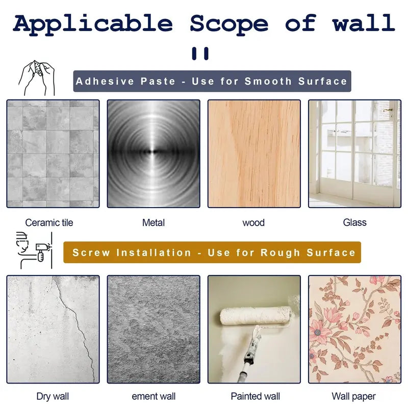 Adhesive Curtain Rod Holders – Drill-Free Spring Clip Mechanism For Damage-Free Wall Mounting