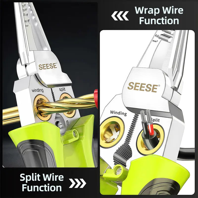 8-in-1 Wire Stripper – Integrated Smart Voltage Tester For Zero-Risk Damage-Free Electrical Work