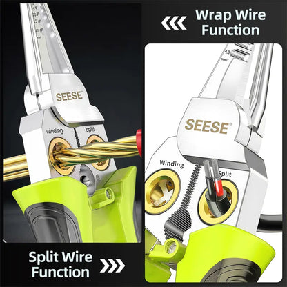8-in-1 Wire Stripper – Integrated Smart Voltage Tester For Zero-Risk Damage-Free Electrical Work