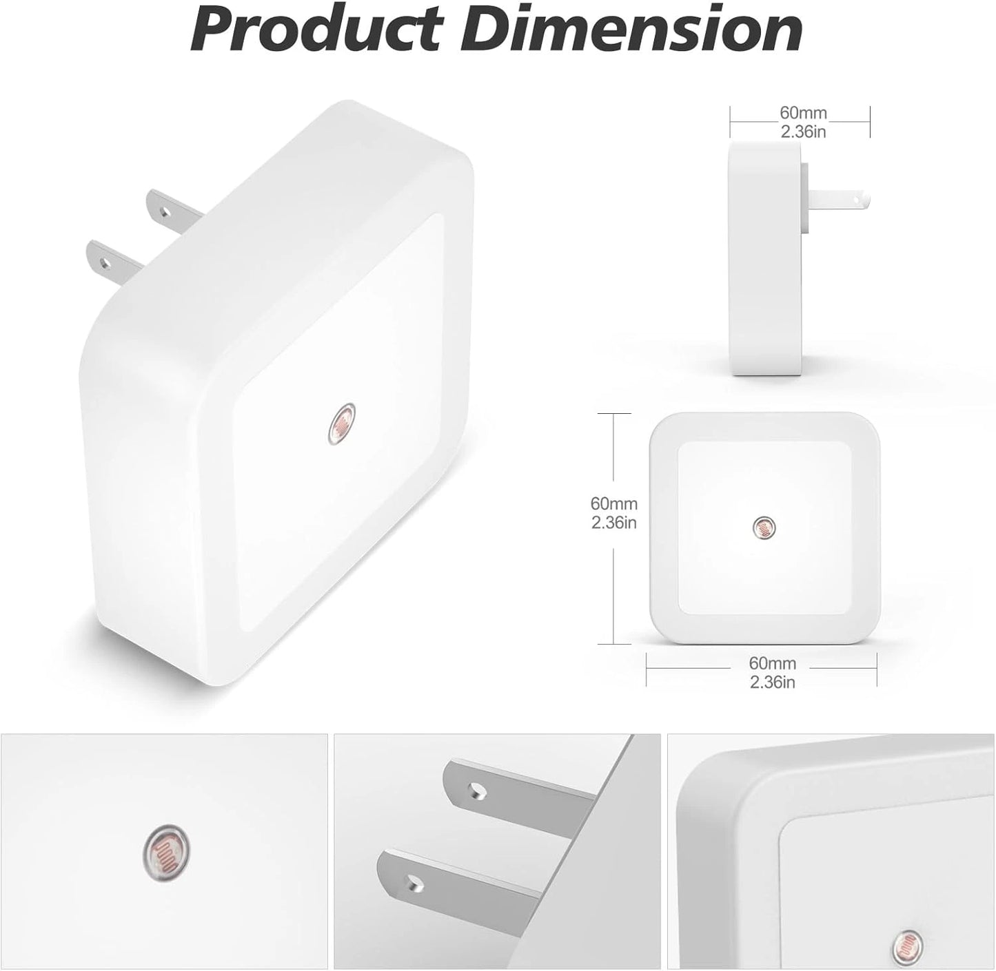 6 PCS LED Night Light – Dusk-To-Dawn Smart Sensor For Effortless Nighttime Safety