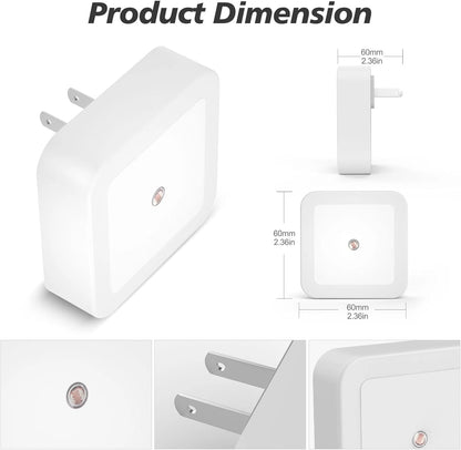 6 PCS LED Night Light – Dusk-To-Dawn Smart Sensor For Effortless Nighttime Safety