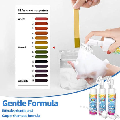 Waterless Foam Cleaner – Deep-Clean Carpets & Shoes in Seconds with a Built-In Brush