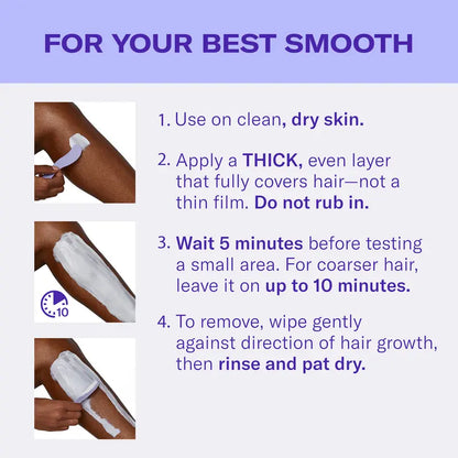 Body Hair Removal Cream – Gentle Sensitive Formula For 7-Day Lasting Smoothness