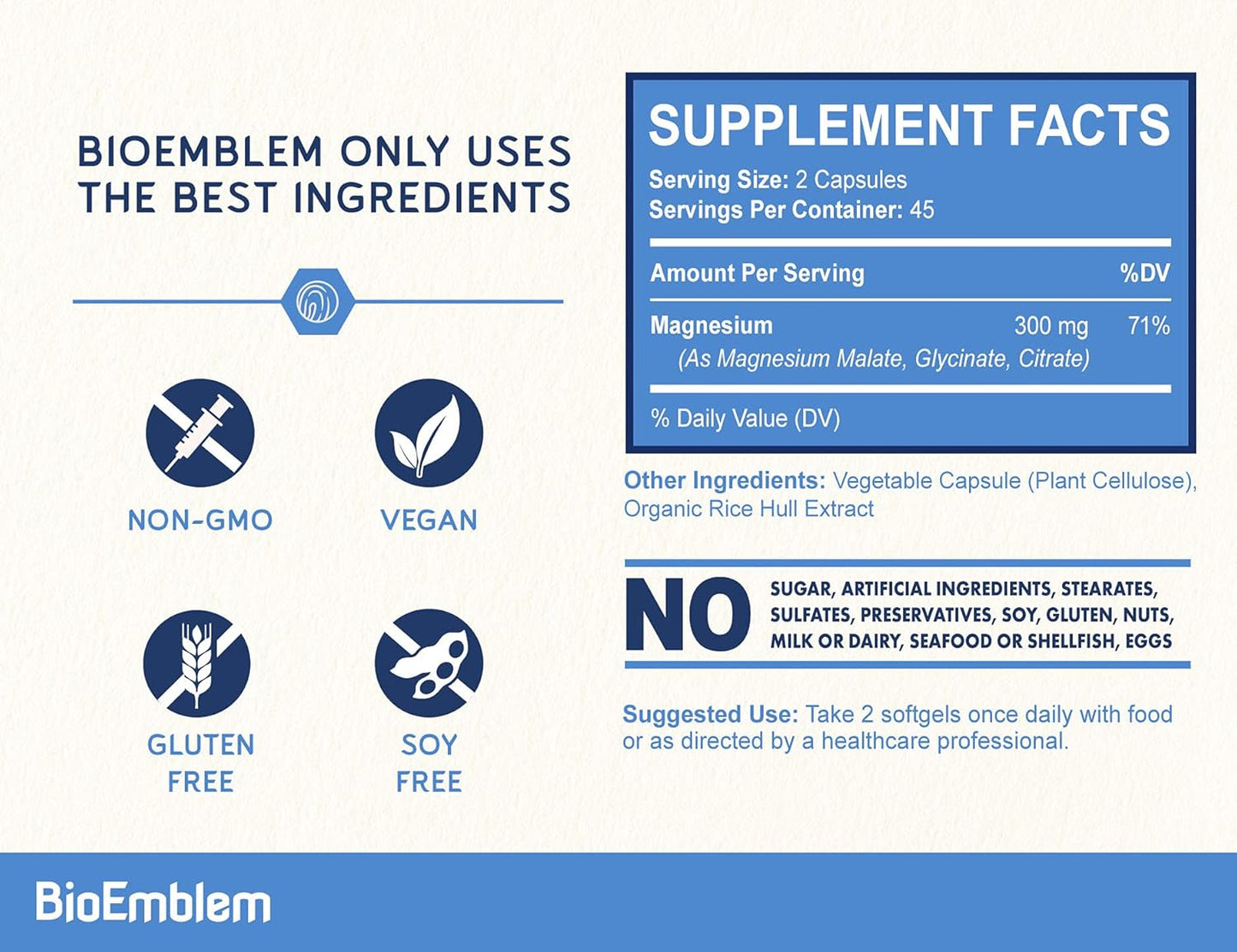 Triple Magnesium Complex Capsules for Daily Calm, Muscle & Energy Support
