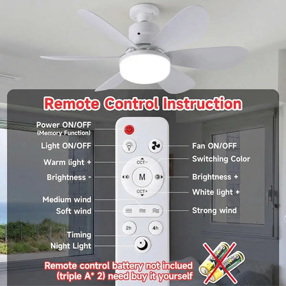 Ceiling Fan Light – Screw-In E27 Base For Instant Cool Air & Bright Light