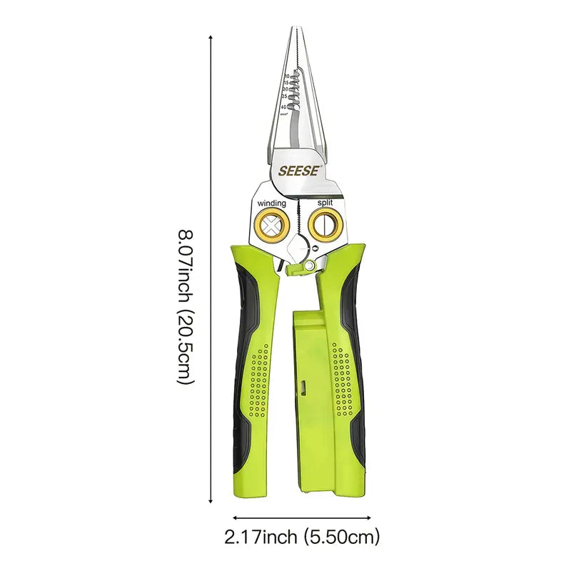 8-in-1 Wire Stripper – Integrated Smart Voltage Tester For Zero-Risk Damage-Free Electrical Work