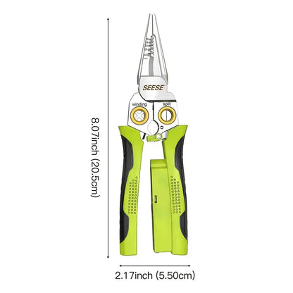 8-in-1 Wire Stripper – Integrated Smart Voltage Tester For Zero-Risk Damage-Free Electrical Work