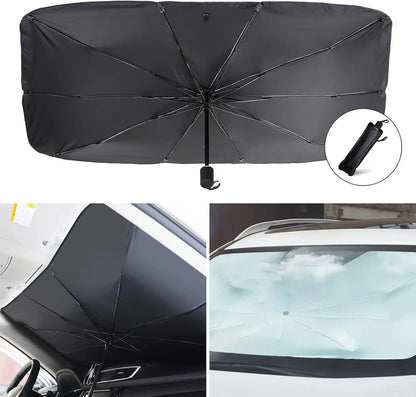 Car Windshield Sunshade Umbrella – 10-Bone Retractable Shield For Instant Heat Block