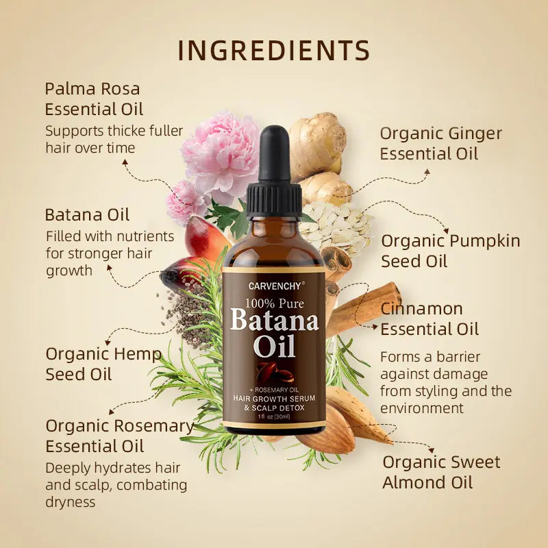 Batana Rosemary Oil for Thicker, Fuller & Stronger-Looking Hair