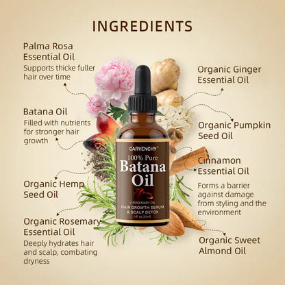 Batana Rosemary Oil for Thicker, Fuller & Stronger-Looking Hair