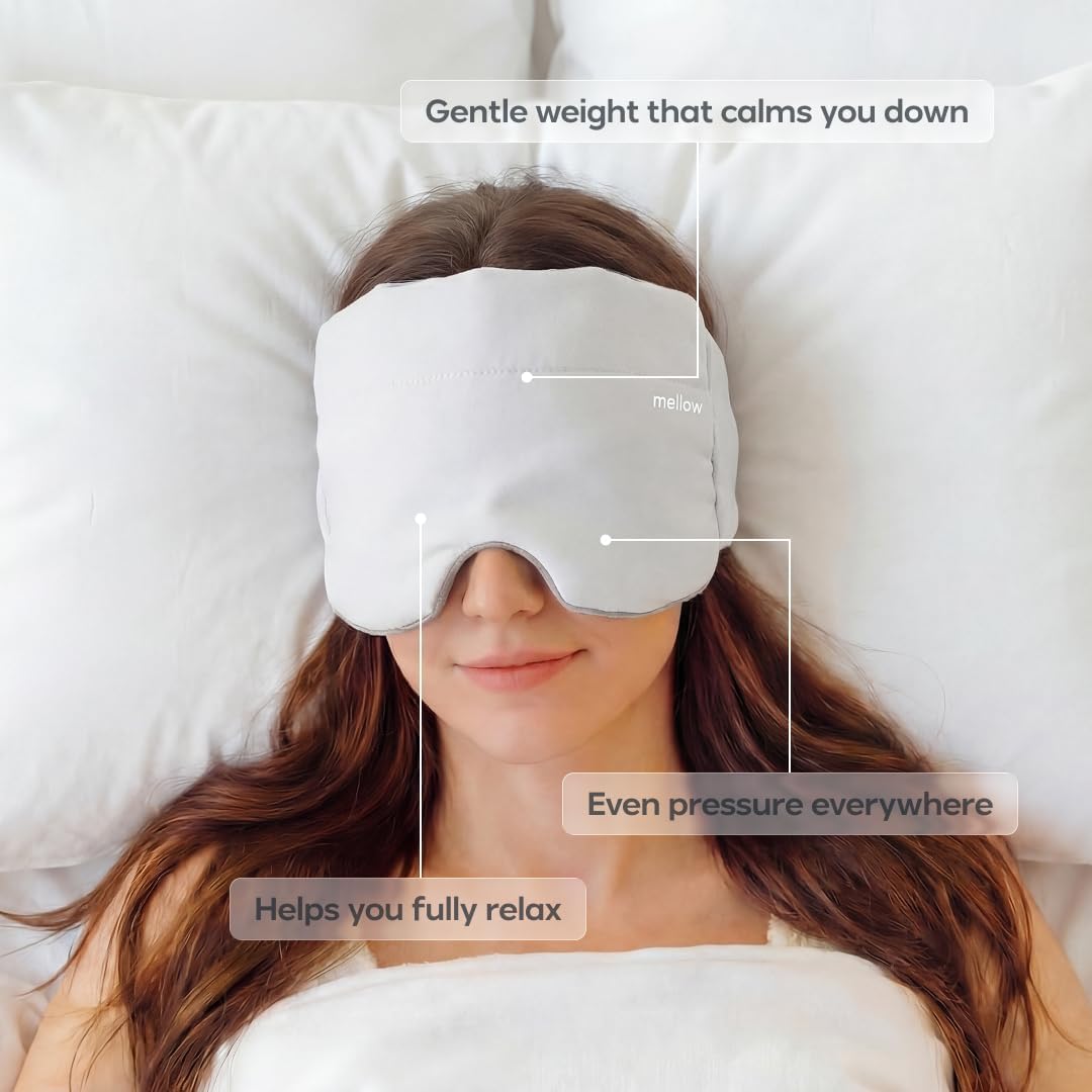 Weighted Sleep Mask – Strapless 360° Pressure Touch For Instant Deep Relaxation