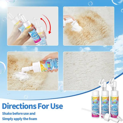 Waterless Foam Cleaner – Deep-Clean Carpets & Shoes in Seconds with a Built-In Brush