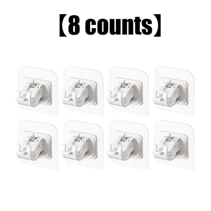 Adhesive Curtain Rod Holders – Drill-Free Spring Clip Mechanism For Damage-Free Wall Mounting