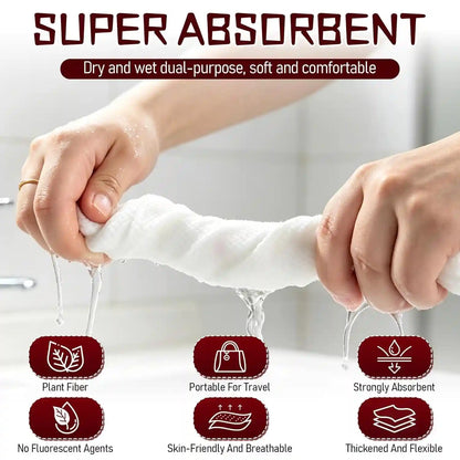 Big Extra-Thick Compressed Towels: Just Add Water For Instant Soft Cleansing Anywhere