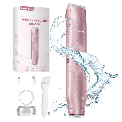 2-in-1 Women's Electric Shaver – Painless Dual-Blade for Smooth Full-Body Grooming