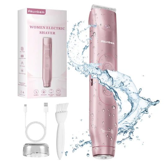 2-in-1 Women's Electric Shaver – Painless Dual-Blade for Smooth Full-Body Grooming