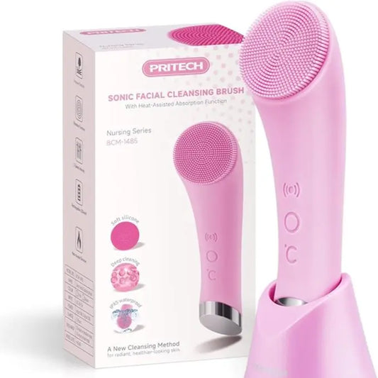Facial Cleansing Brush – Heatable Sonic Vibration For Flawless Pore Deep Cleansing