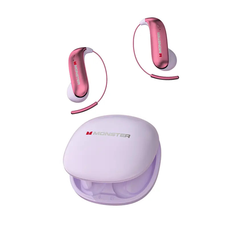 Bluetooth Headphones with Titanium Ear Hooks, Secure Fit & 145-Hour Battery Life