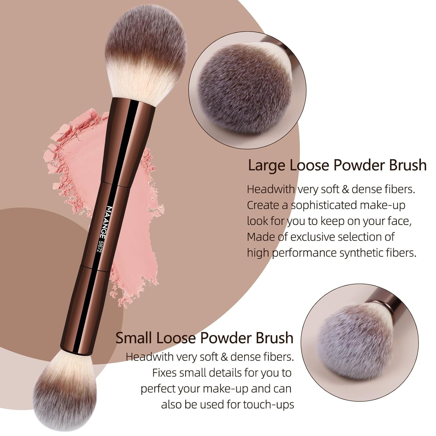 20-Piece Double-End Makeup Brush Set For A Smooth Full-Face Finish