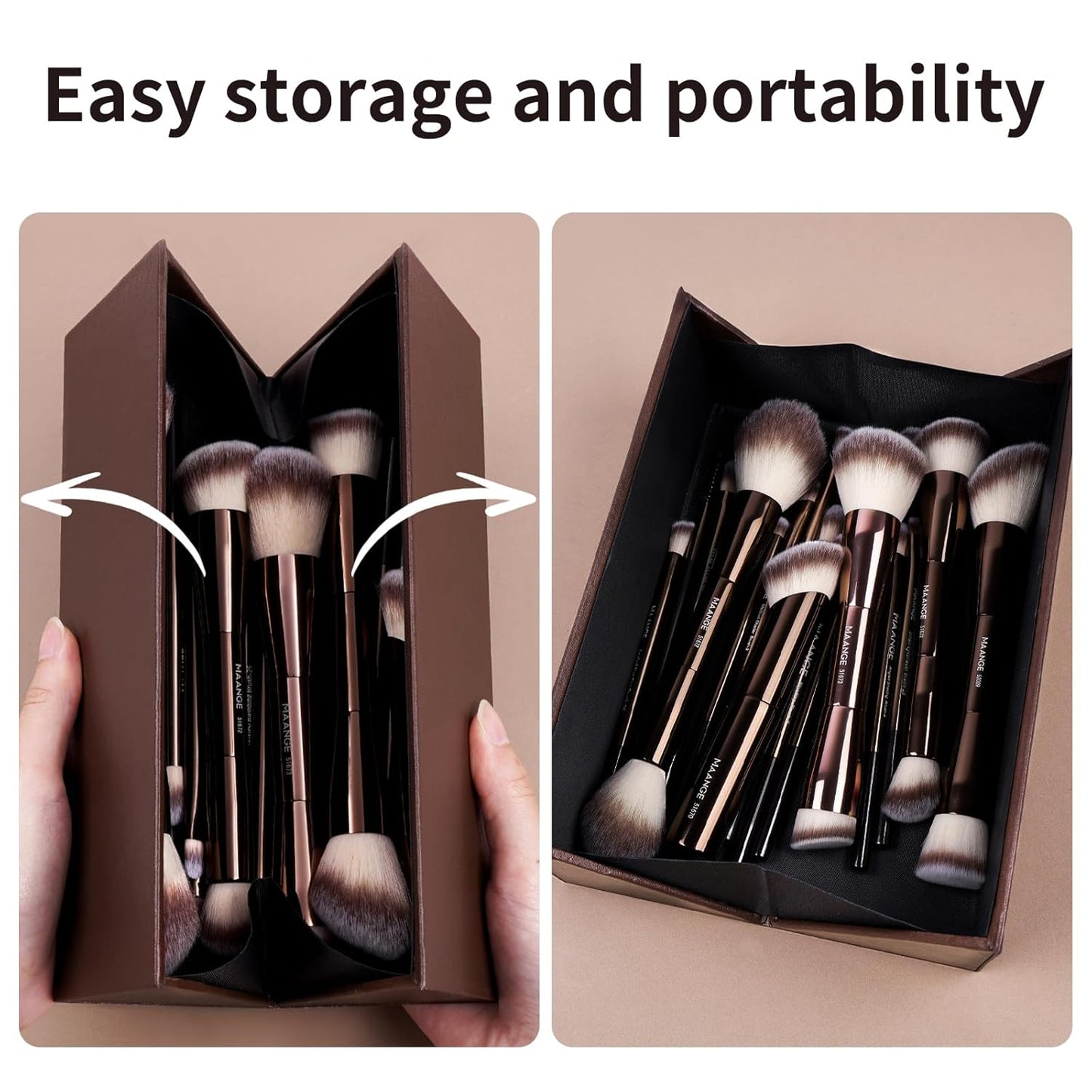 20-Piece Double-End Makeup Brush Set For A Smooth Full-Face Finish